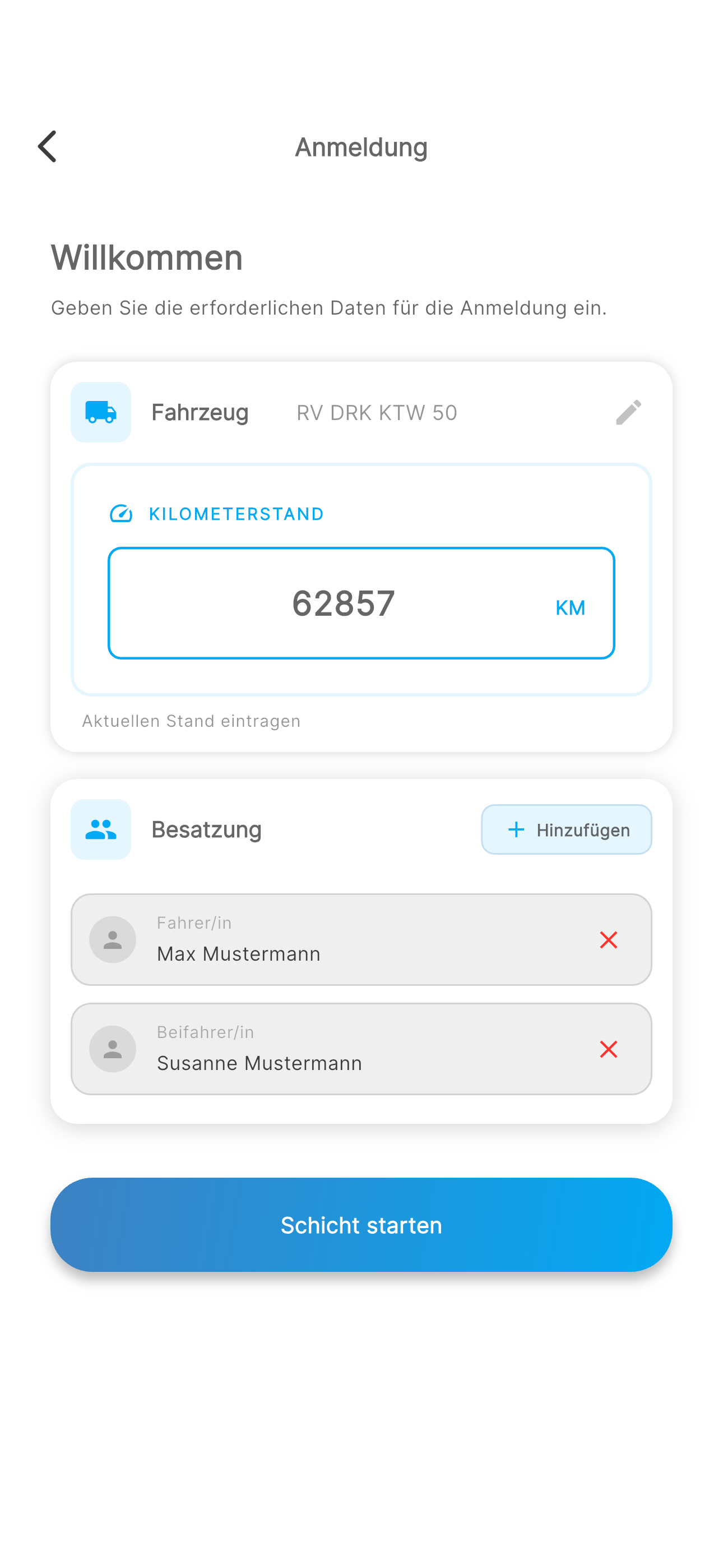 Crew App Screenshot 2 (Tagmodus)