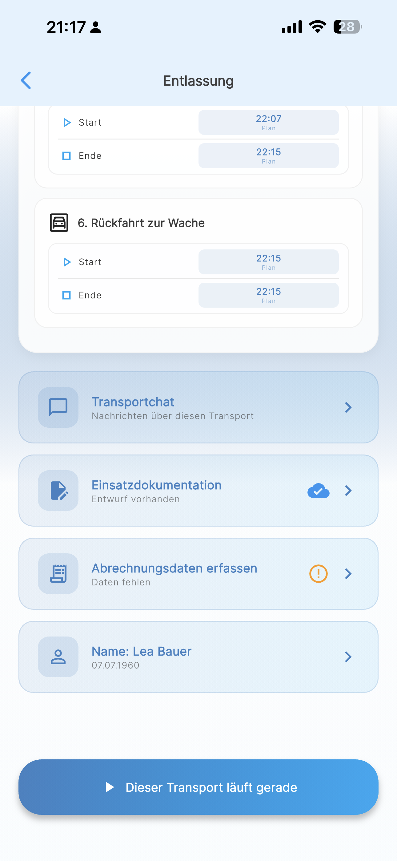 Crew App Screenshot 7 (Tagmodus)